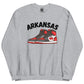 Arkansas Basketball White & Heather Gray Unisex Sweatshirt