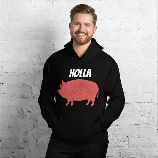 HOLLA Adult! Black Unisex Hoodie