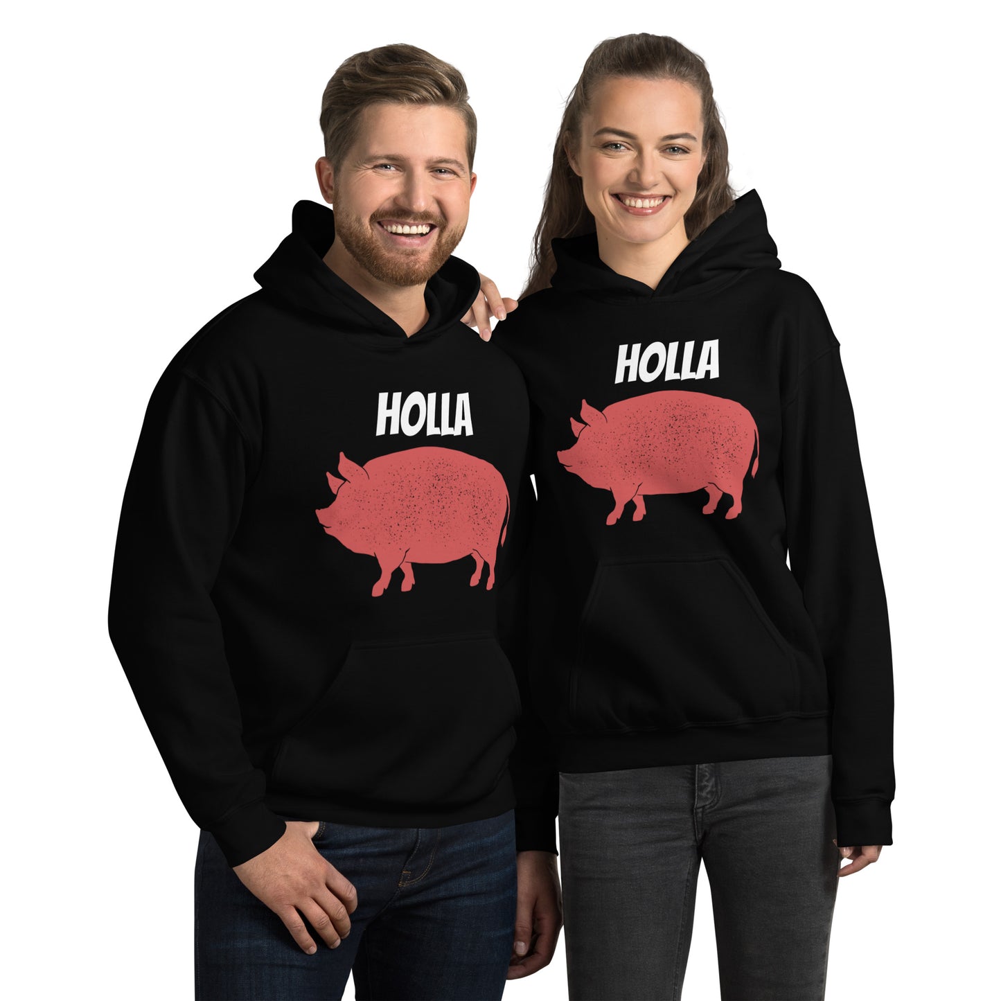 HOLLA Adult! Black Unisex Hoodie