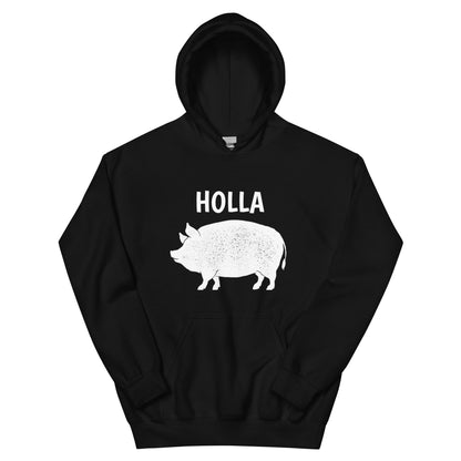 HOLLA Adult! Black or Red, Unisex Hoodie