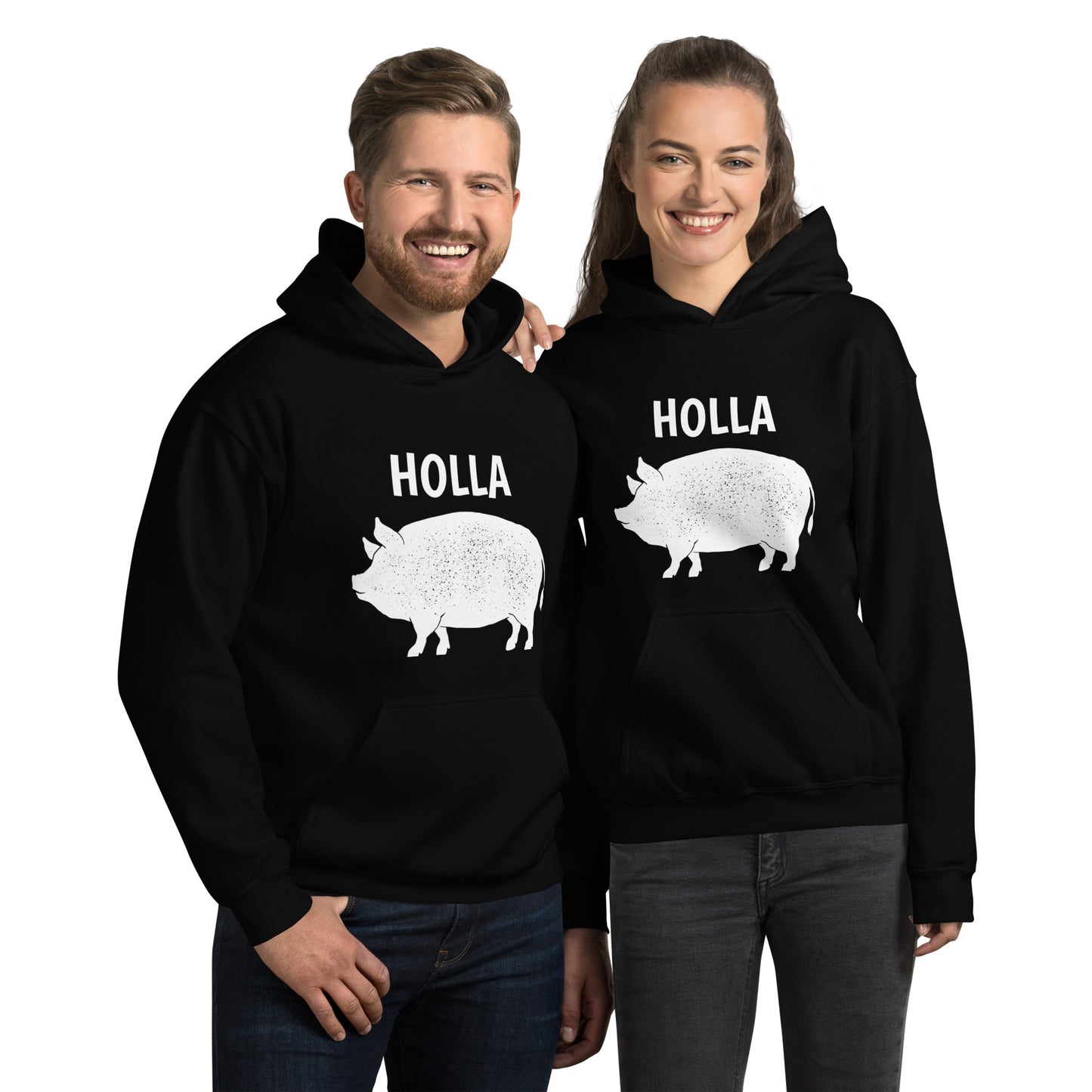 HOLLA Adult! Black or Red, Unisex Hoodie