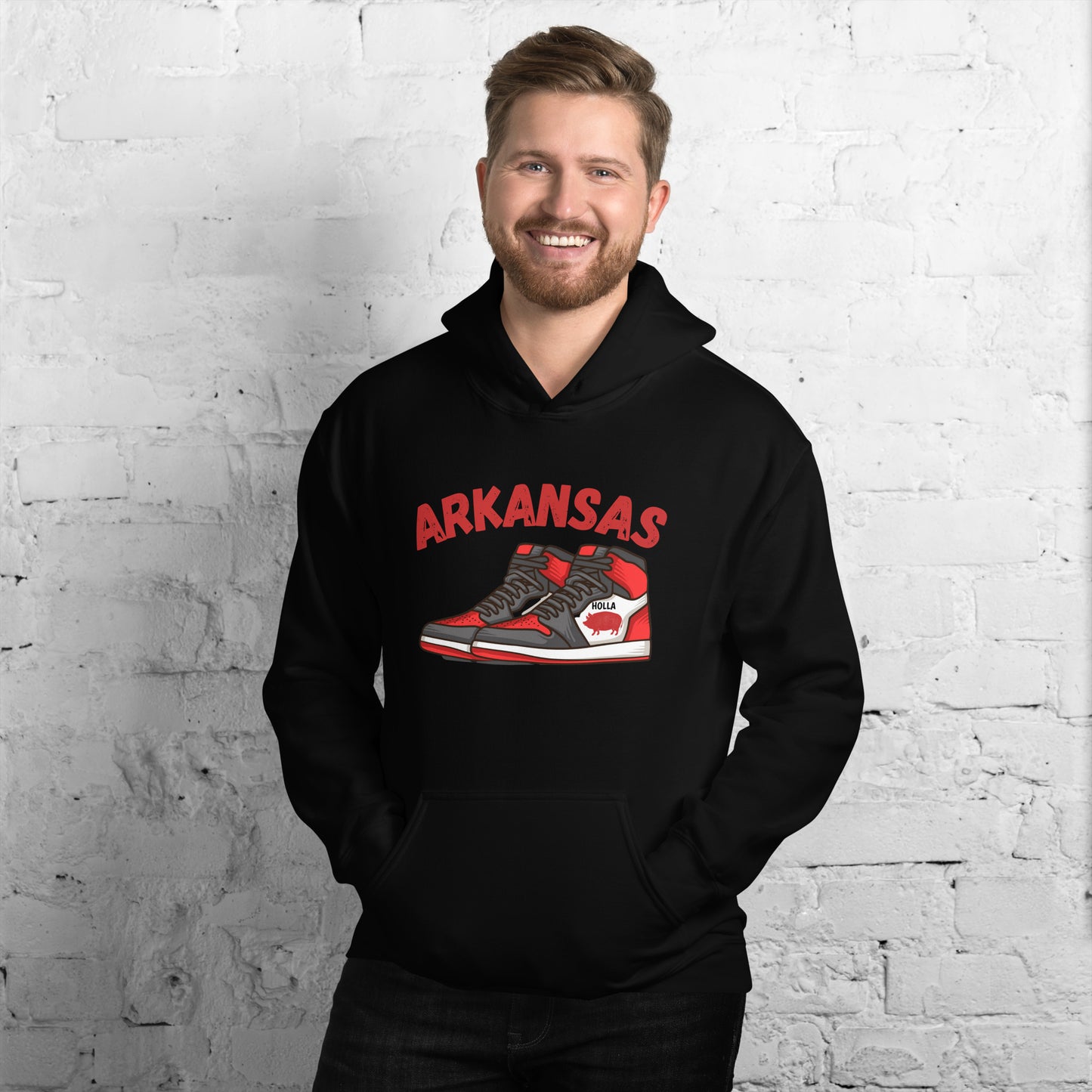 Arkansas Razorback Black Unisex Hoodie