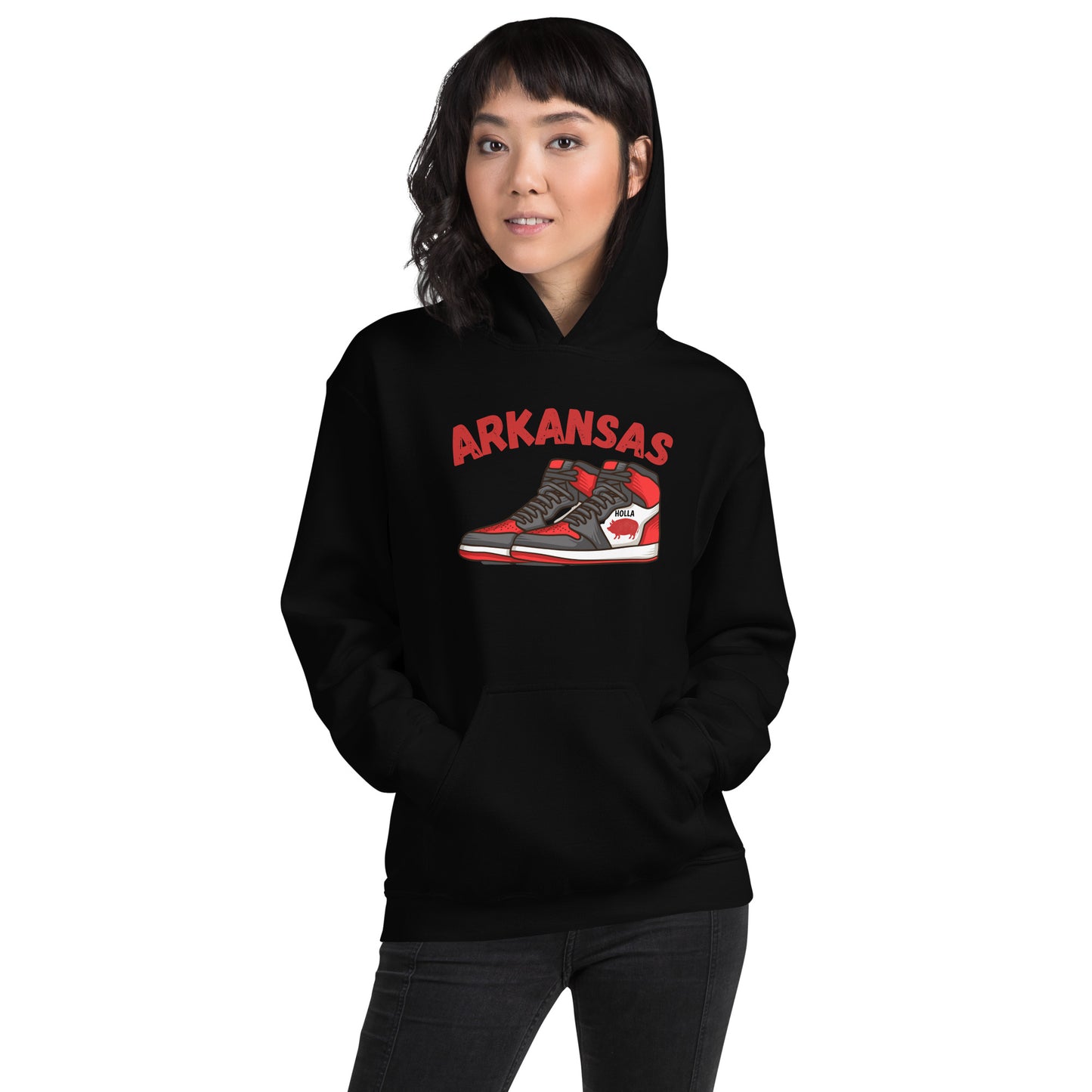 Arkansas Razorback Black Unisex Hoodie