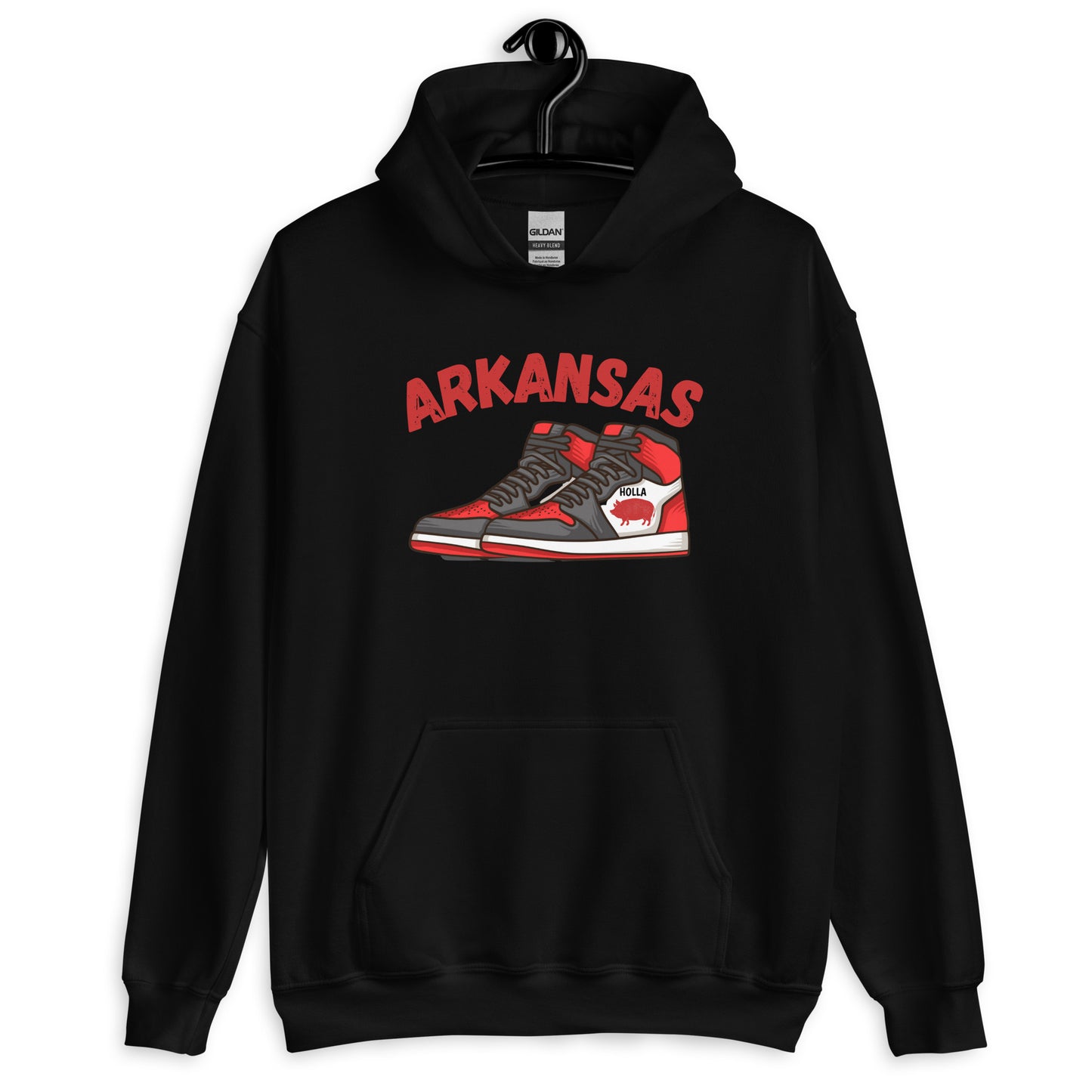 Arkansas Razorback Black Unisex Hoodie