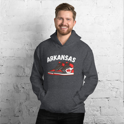 Arkansas Razorback Dark Gray Unisex Hoodie