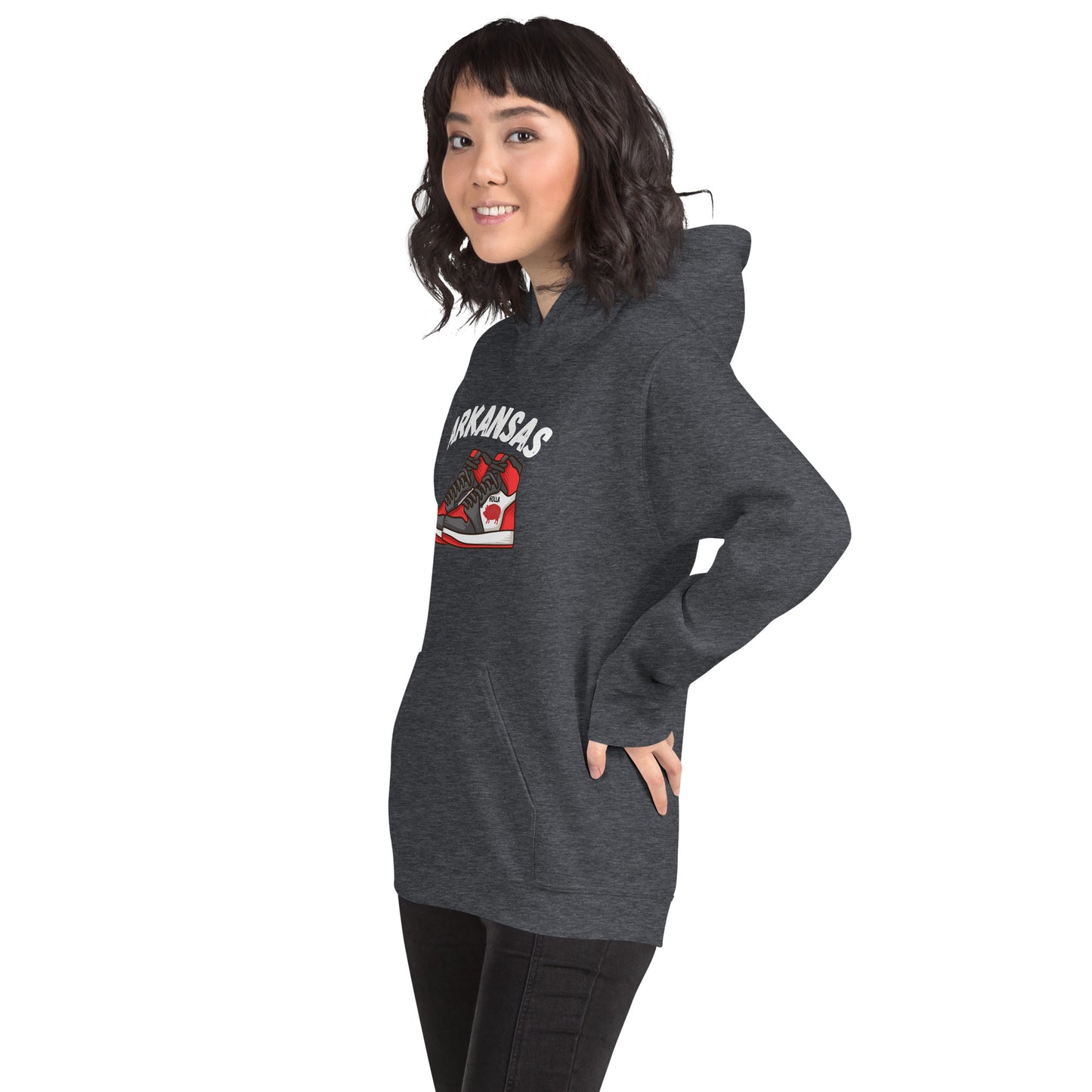 Arkansas Razorback Dark Gray Unisex Hoodie