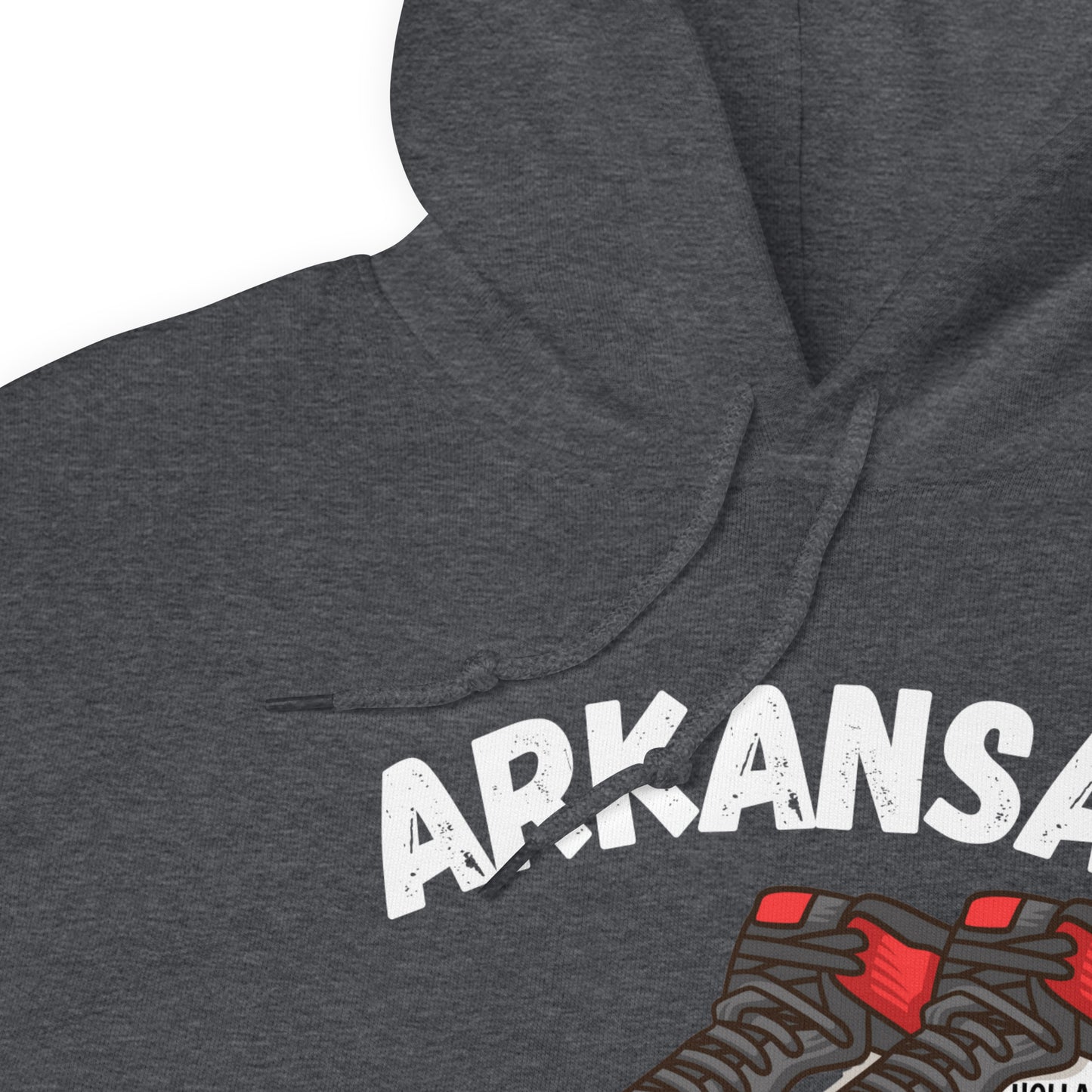 Arkansas Razorback Dark Gray Unisex Hoodie