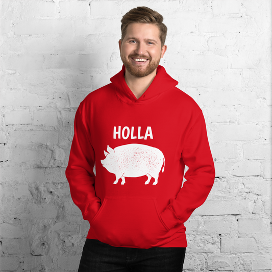 HOLLA Adult! Black or Red, Unisex Hoodie