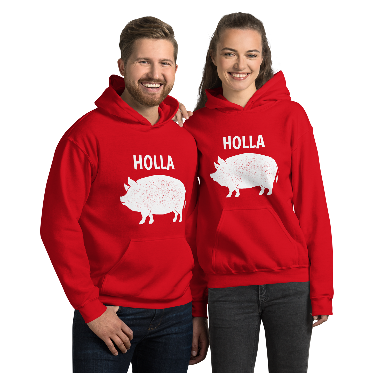 HOLLA Adult! Black or Red, Unisex Hoodie