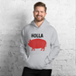 Adult HOLLA! Gray or White, Unisex Hoodie