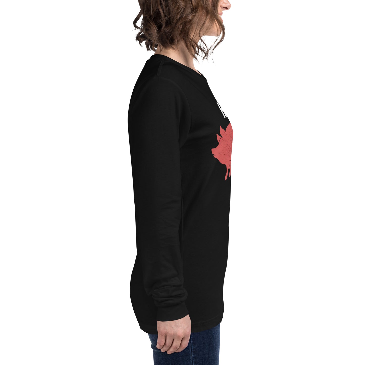 HOLLA Adult! Black Unisex Long Sleeve Tee