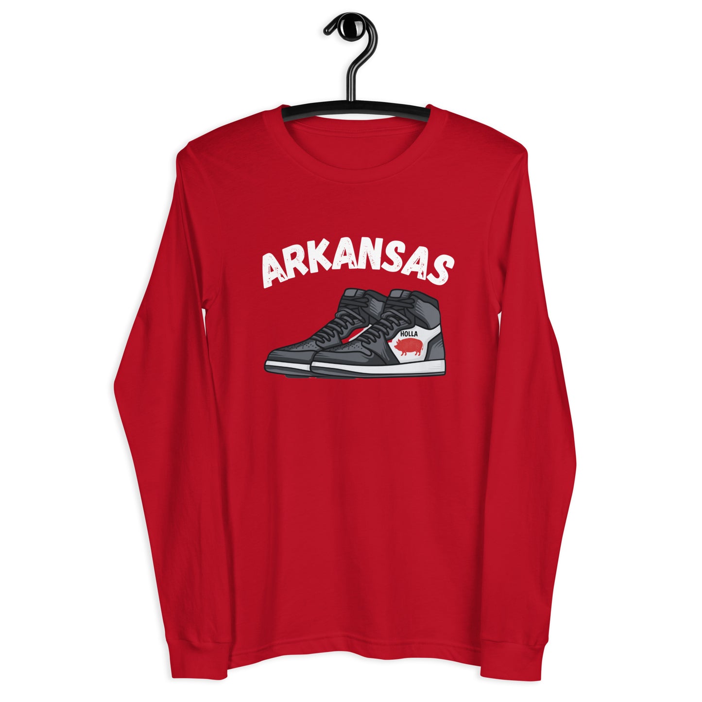 Arkansas Razorbacks Red Unisex Long Sleeve Tee