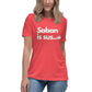 Saban is sus..., Heather Red, Bella+Canvas Women's Tee