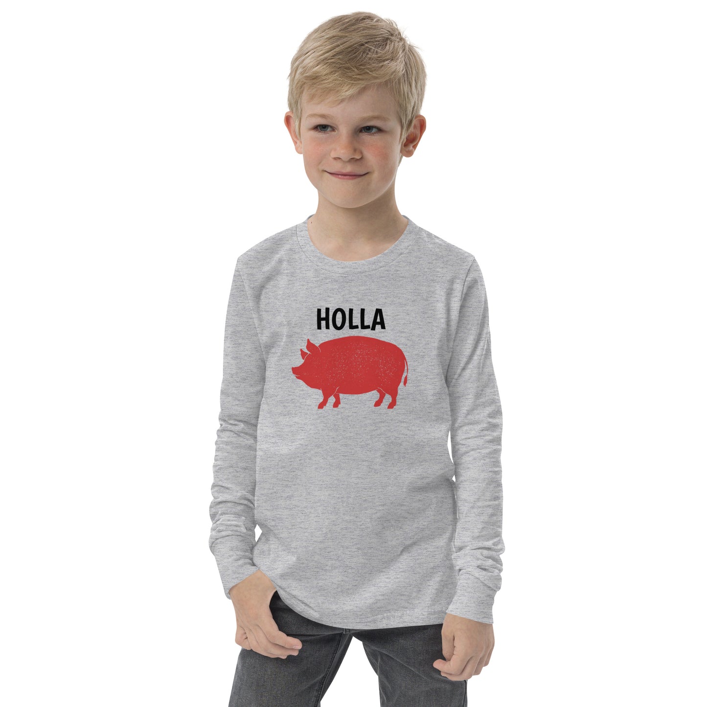 HOLLA Kids! Gray, Youth long sleeve tee