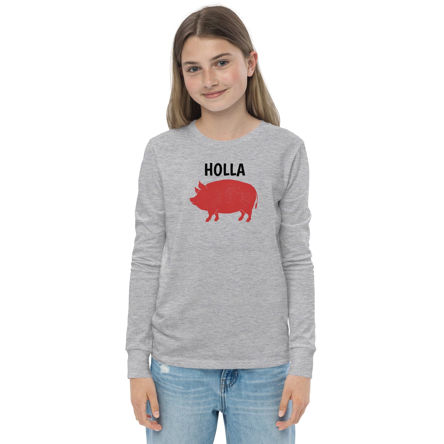 HOLLA Kids! Gray, Youth long sleeve tee