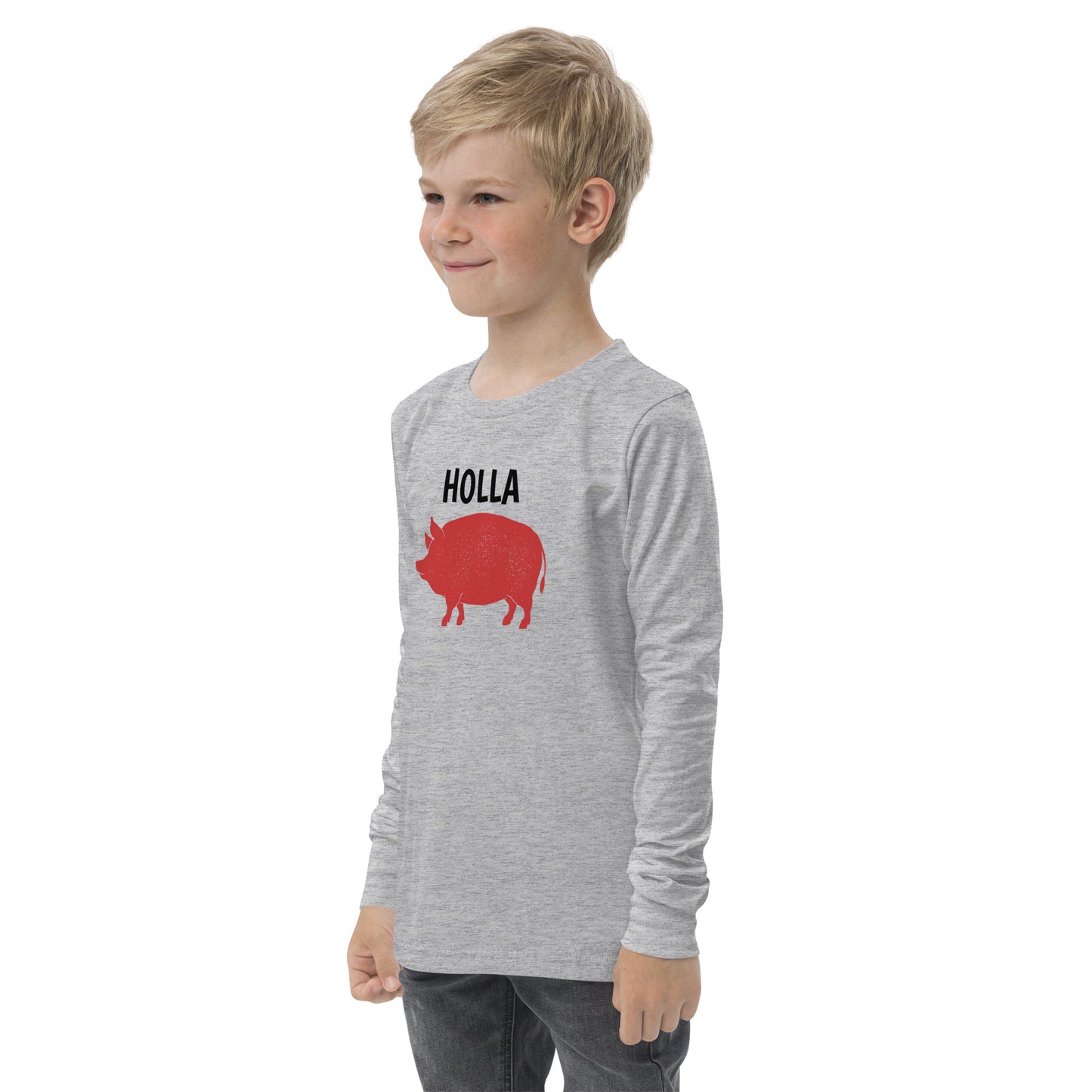 HOLLA Kids! Gray, Youth long sleeve tee