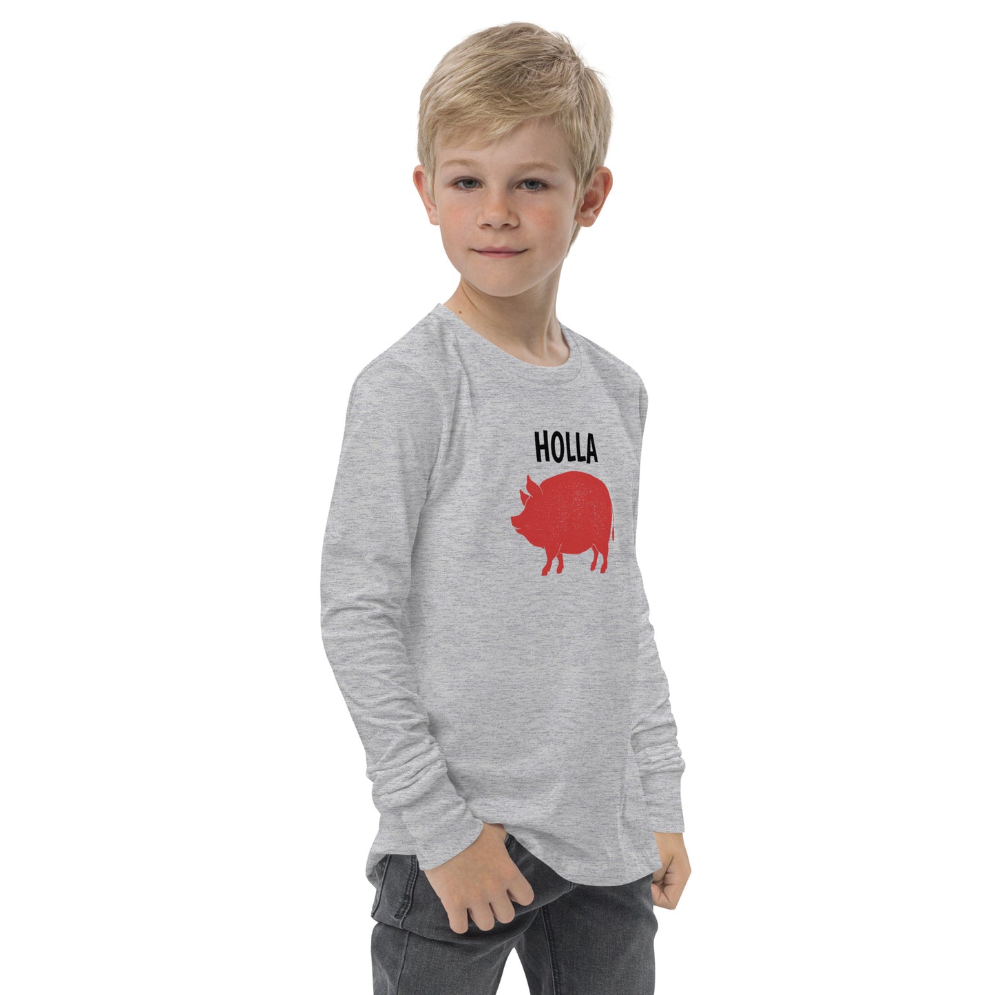 HOLLA Kids! Gray, Youth long sleeve tee