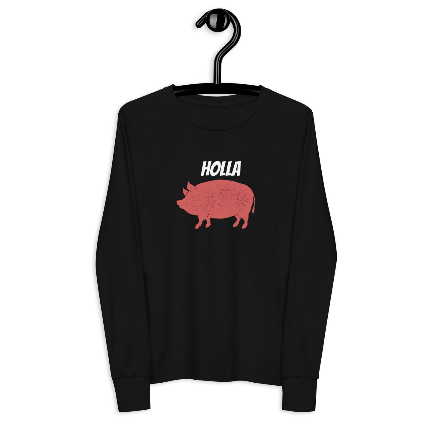 HOLLA Kids! Black, Youth long sleeve tee