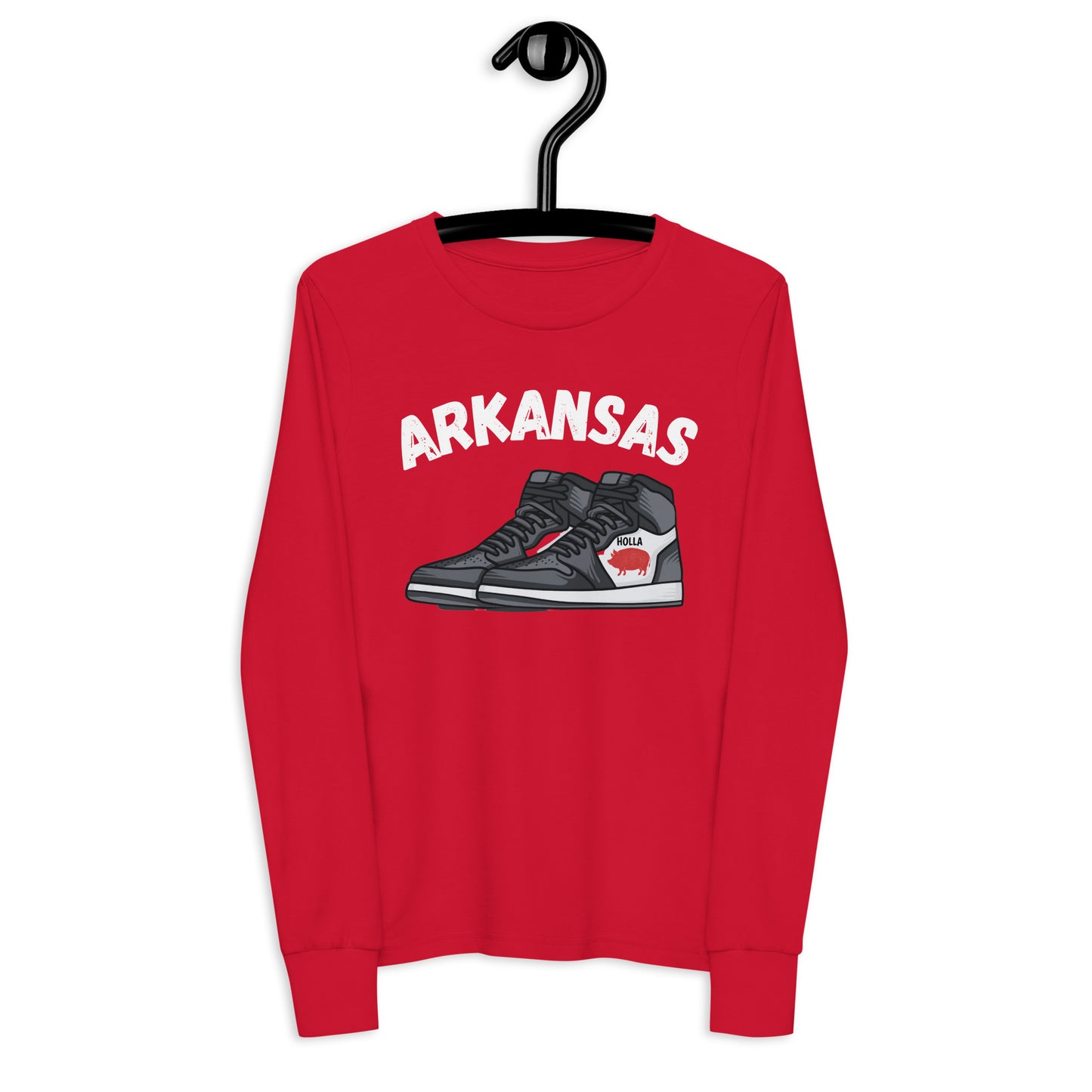 Arkansas Basketball Red Youth Long Sleeve tee