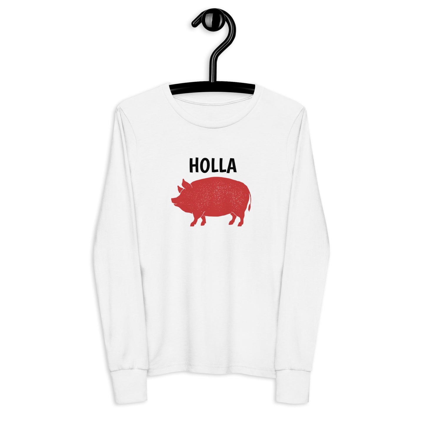 HOLLA Kids! White, Youth long sleeve tee