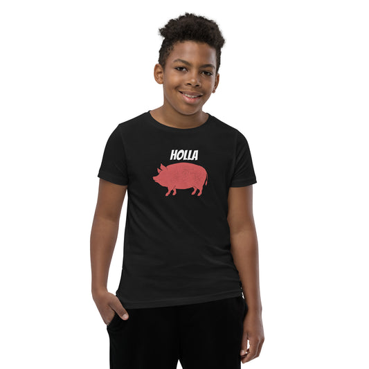 HOLLA Kids! Black, Youth Short Sleeve T-Shirt