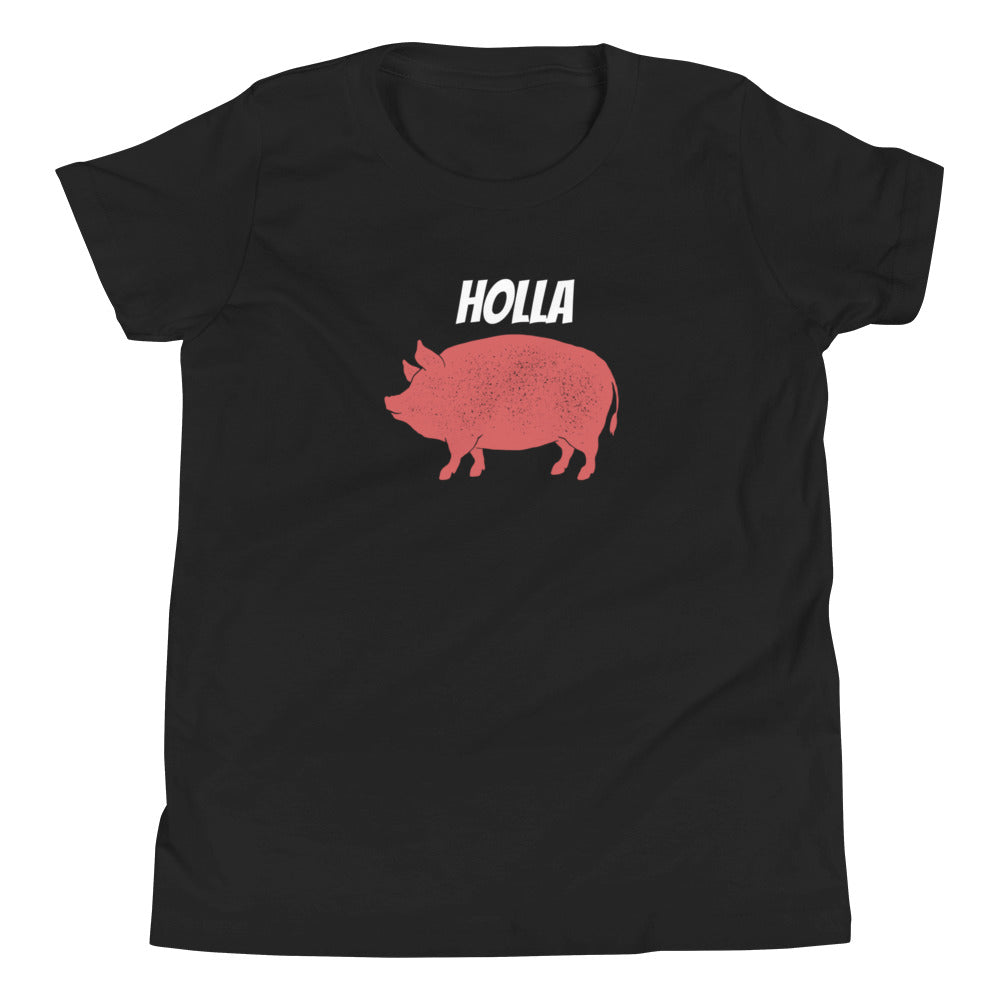 HOLLA Kids! Black, Youth Short Sleeve T-Shirt