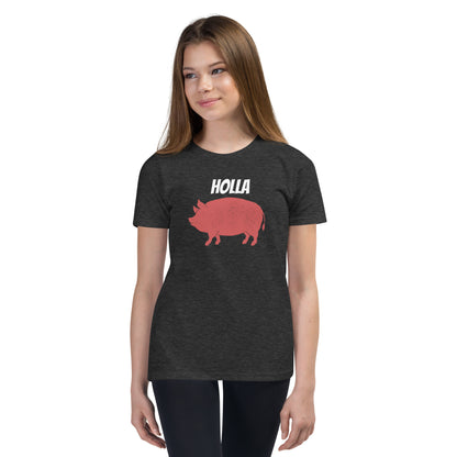 HOLLA Kids! Dark Gray, Youth Short Sleeve T-Shirt