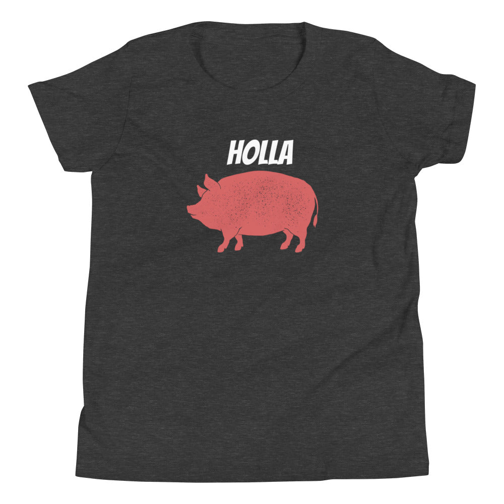 HOLLA Kids! Dark Gray, Youth Short Sleeve T-Shirt