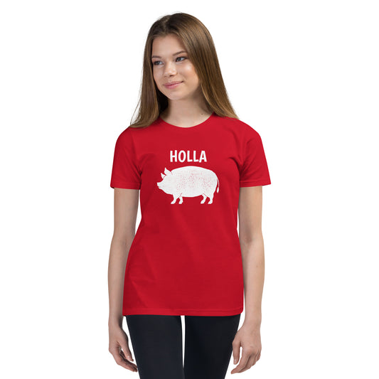 HOLLA Kids! Red, Youth Short Sleeve T-Shirt