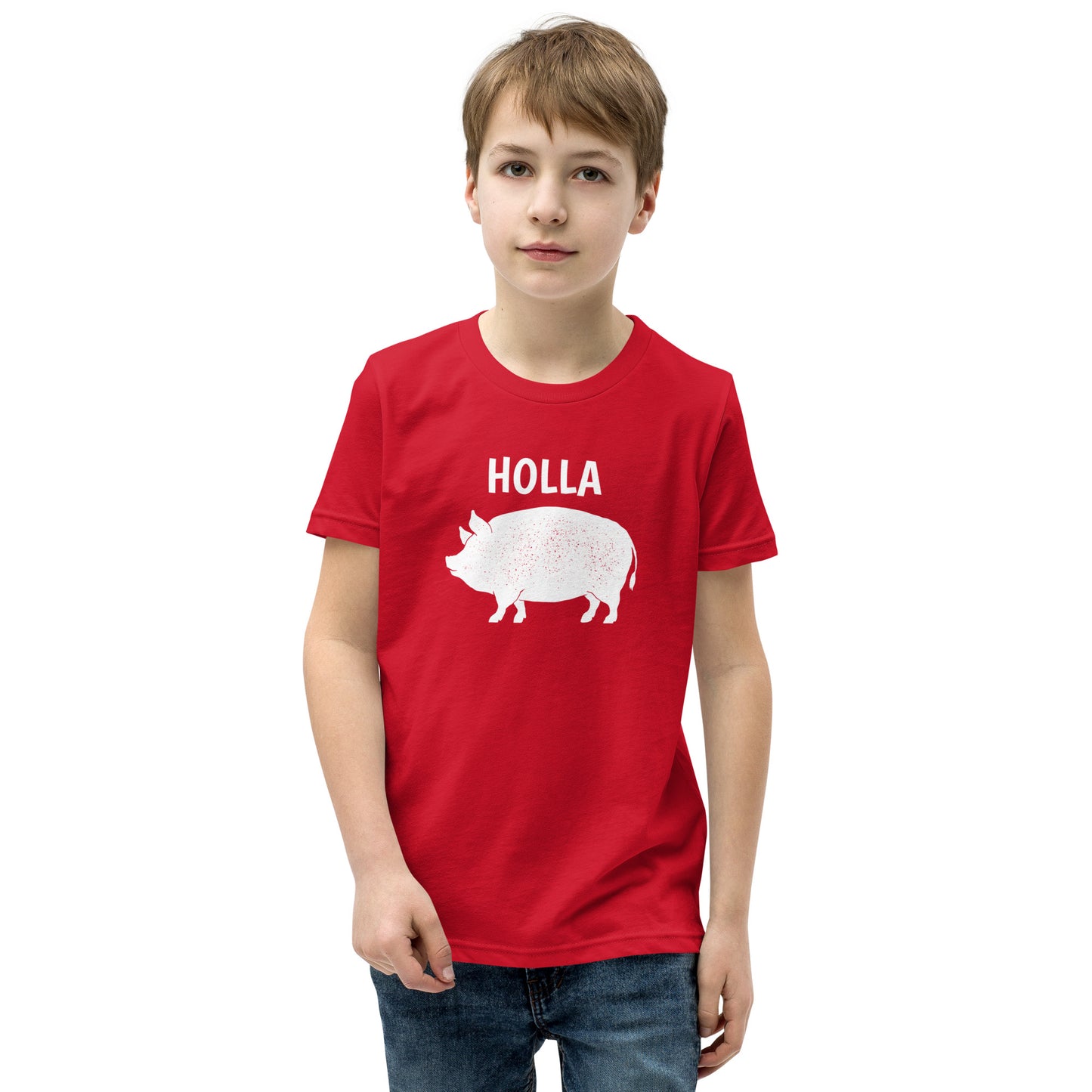 HOLLA Kids! Red, Youth Short Sleeve T-Shirt